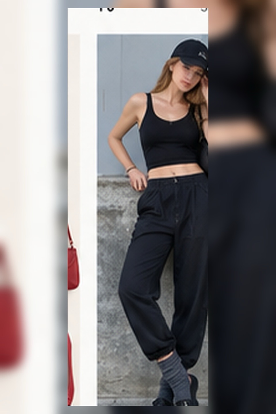 Outfit with Black fitted tank, White wide-leg trousers, Over-ear headphones curated by @dopasnap