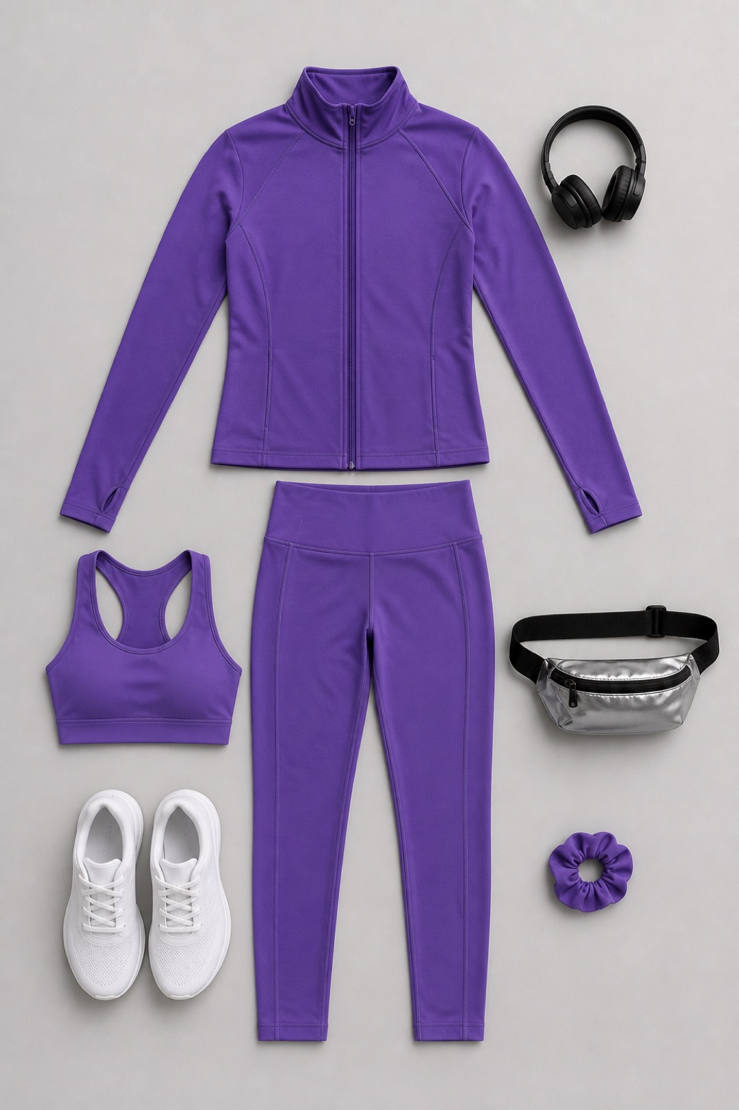 Outfit with Violet Running Set curated by @dopasnap