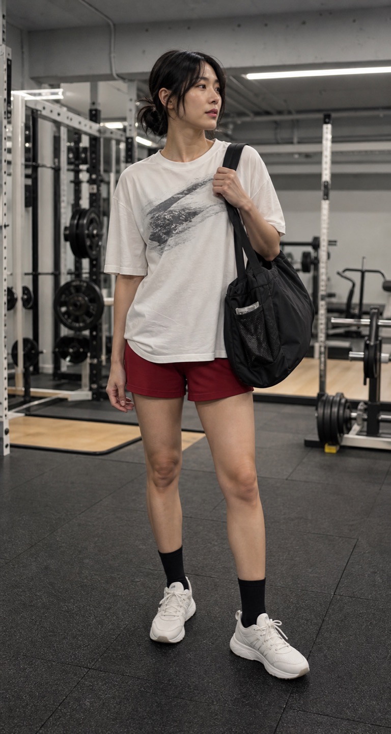Outfit with White Workout Set curated by @dopasnap