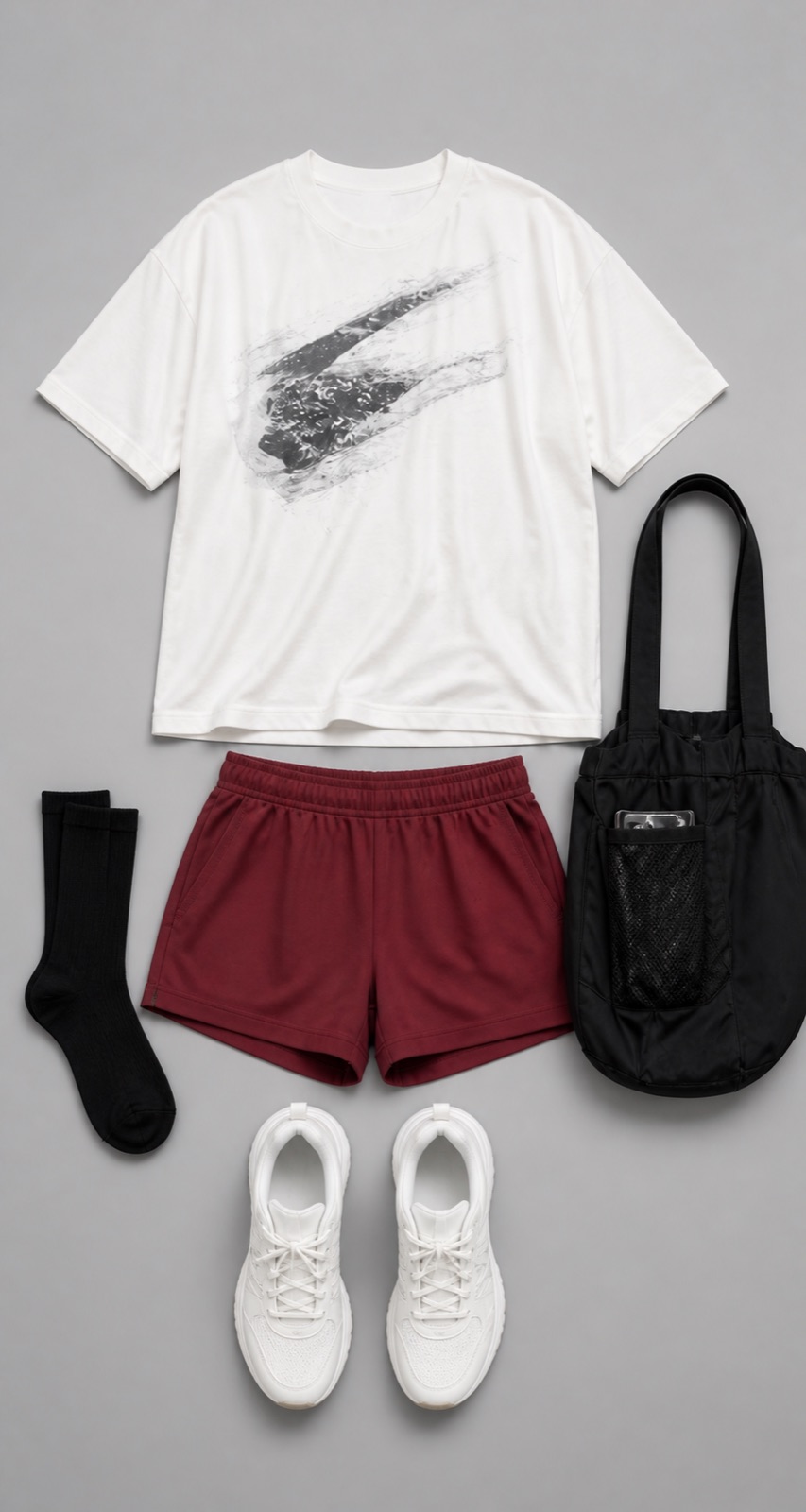 Outfit with White Workout Set curated by @dopasnap
