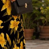 Small black crescent shoulder bag