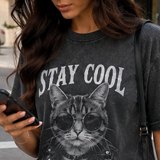 Cat Graphic Tee