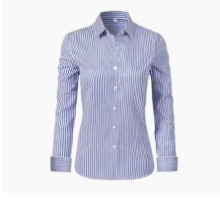 Blue Striped Button-Up Shirt