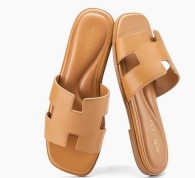 Leather Slide Sandals