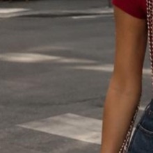 Red Quilted Chain Shoulder Bag