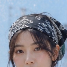 Navy blue paisley bandana headwrap