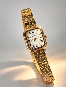 Slim vintage gold wristwatch