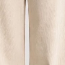 Cream ribbed high-waisted wide-leg jeans