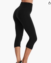 Women's Soft Capri Leggings 3/4 Cropped Leggings High Waisted Capris Tights