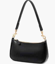 Black Leather Chain Shoulder Bag