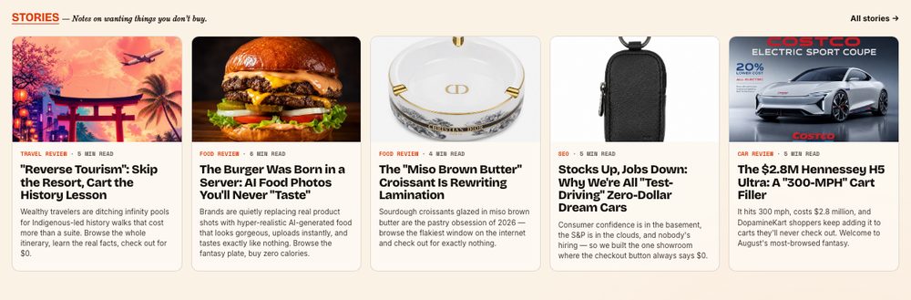 The Stories section of DopamineKart with essays on trends and consumer behaviour.